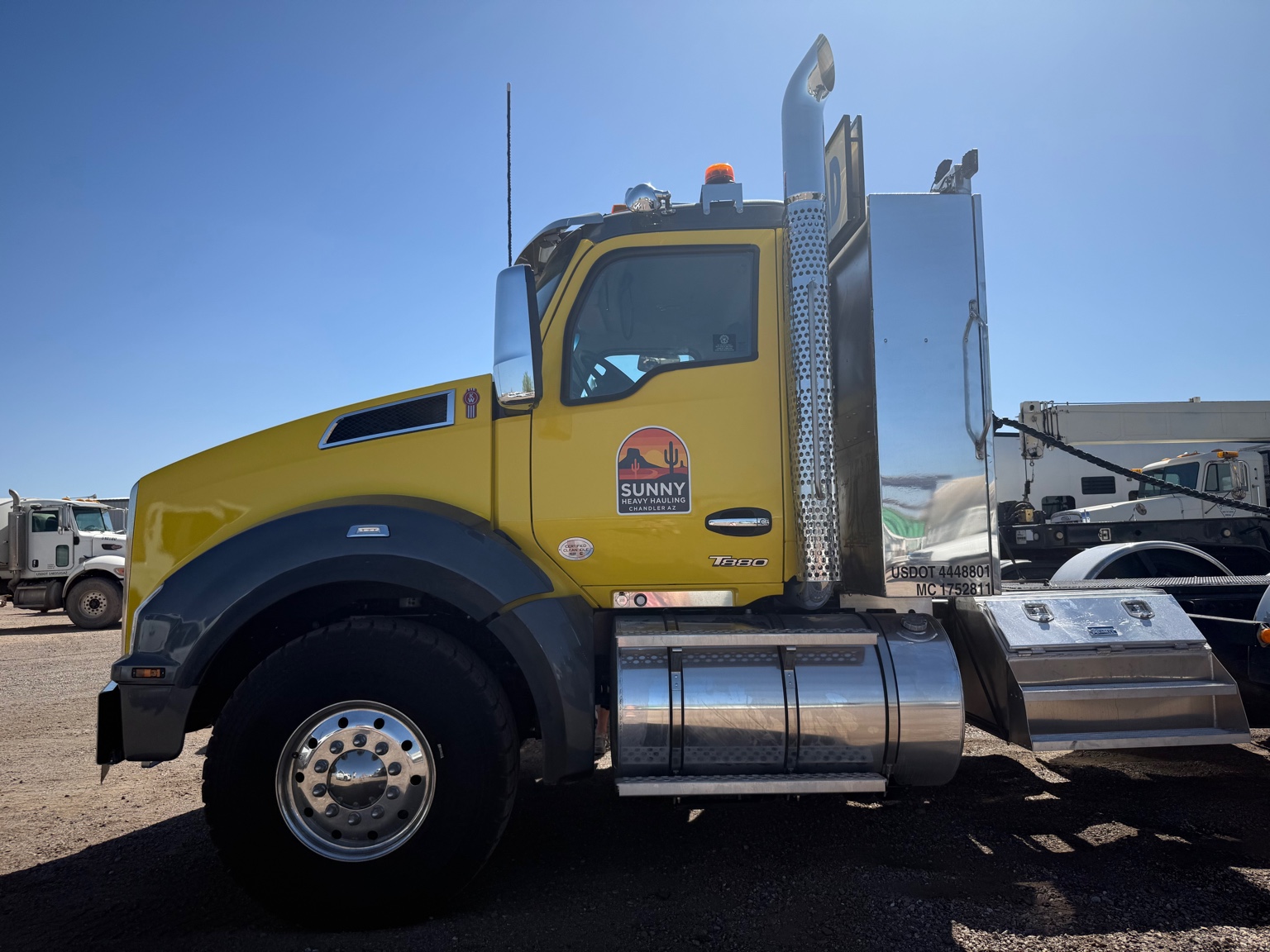 Sunny Heavy Hauling truck on a hauling job